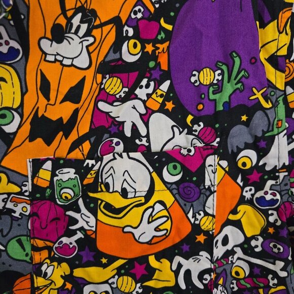 Disney 2022 Mickey And Friends Halloween Button Down Shirt Sleeve Shirt Size S - Picture 5 of 10